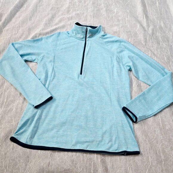 Under Armor Blue 1/2 Zip Pullover Long Sleeve Shirt - Picture 1 of 9